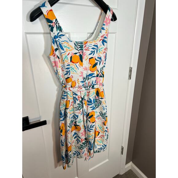 Anne Klein Sleeveless Spring Summer Mini Peach Dress Size 6 Medium Women Bright - Picture 7 of 9